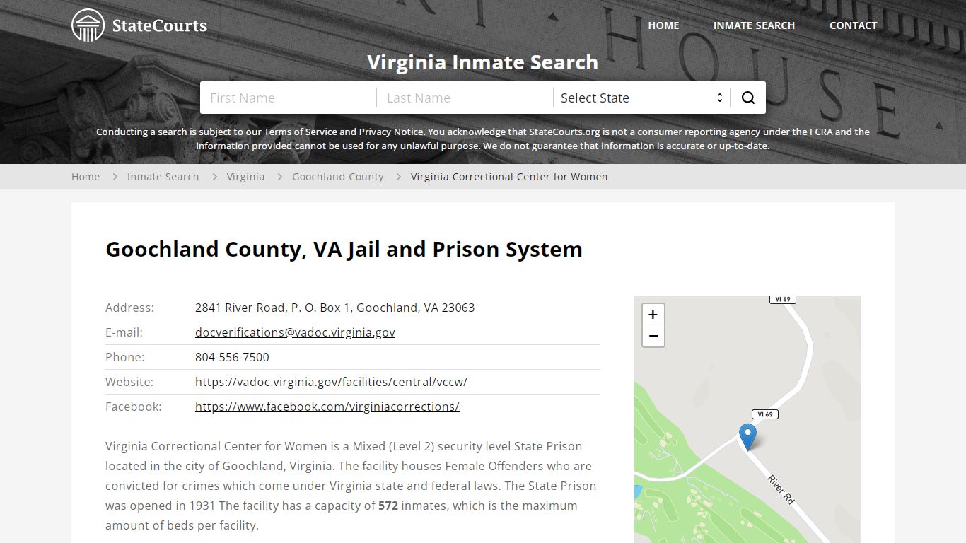 Virginia Correctional Center for Women Inmate Records Search, Virginia ...